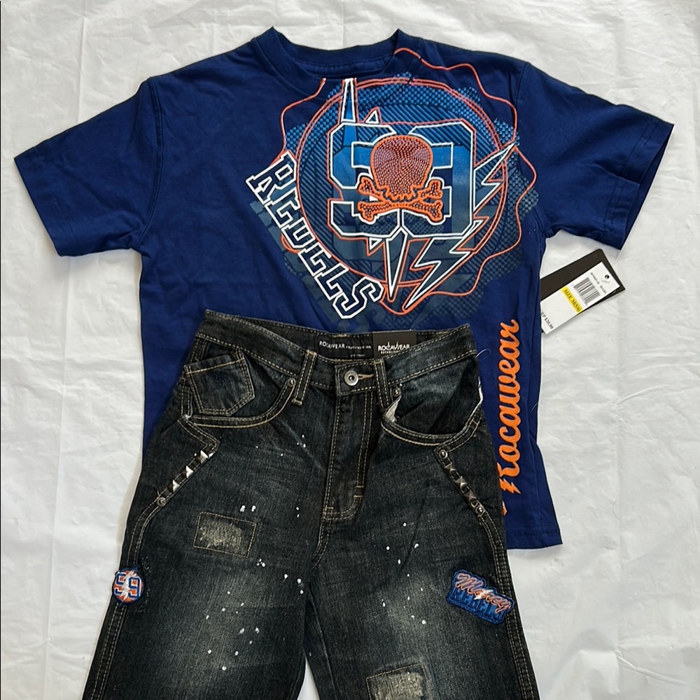 Rocawear Blue and Black Kids Graphic Set
